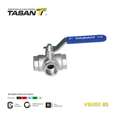 25Bar Pirinç 3 Yollu Küresel Vana ISO228 Dişli 2'' Ips Küresel Vana VB202 85
