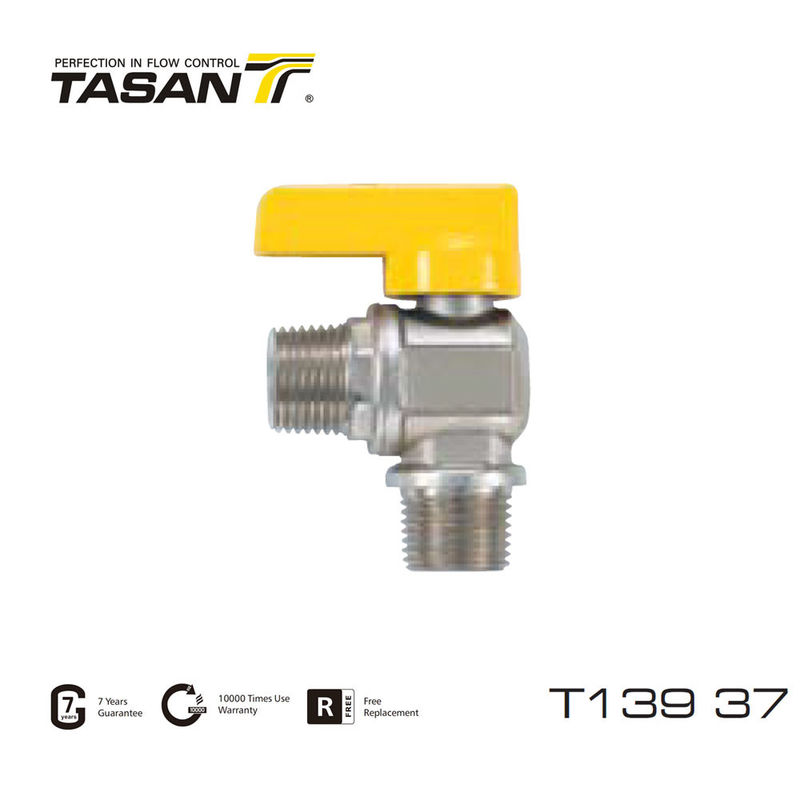 Alüminyum Saplı 1/2 inç X 1/2 inç Pirinç Gaz Vanası Tasan Vanaları T139 37