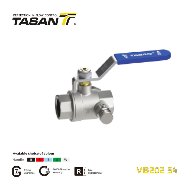 Manual VB202 54 3 4 çukurlu bronz küre valfi kadın X kadın 362.5 Psi