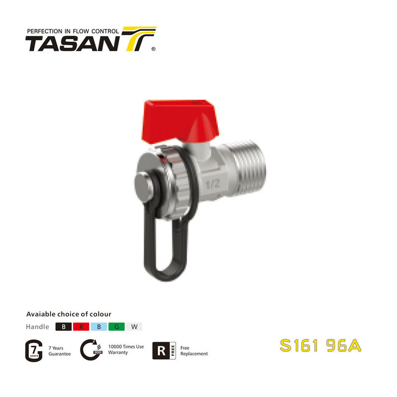 S161 96A Pirinç Kazan Küresel Vana Erkek ISO 228 Konu 16 Bar, 3/8 ''~ 1/2''